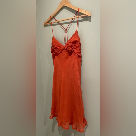 ANTHROPOLOGIE Twist-Front Slip Mini Dress-Size 8 New with Tags - Picture 6 of 13